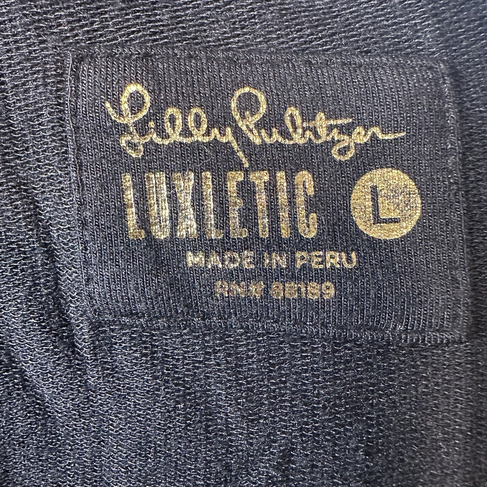 Lilly Pulitzer Black Long Sleeve V-Neck Pullover - Picture 4 of 7